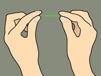 Model of how to position your dental floss